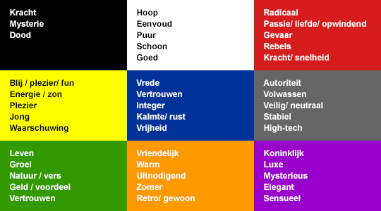 De goede kleuren kiezen voor je website