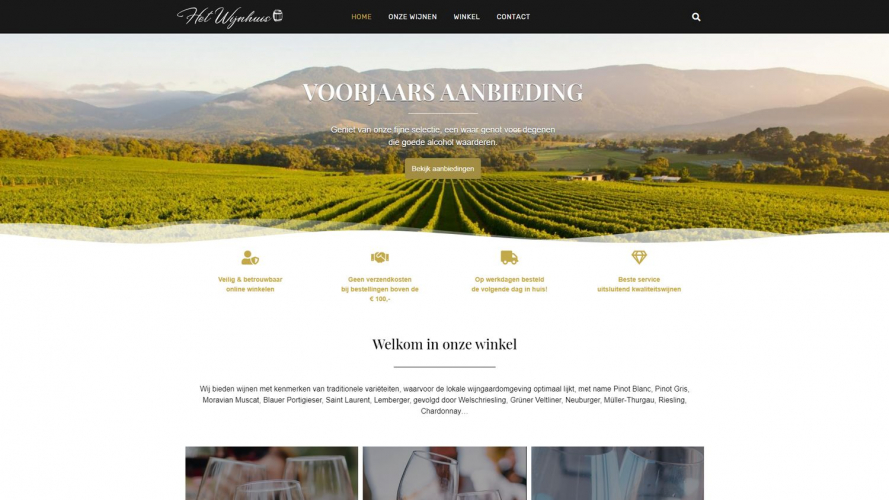 Het Wijnhuis homepage template